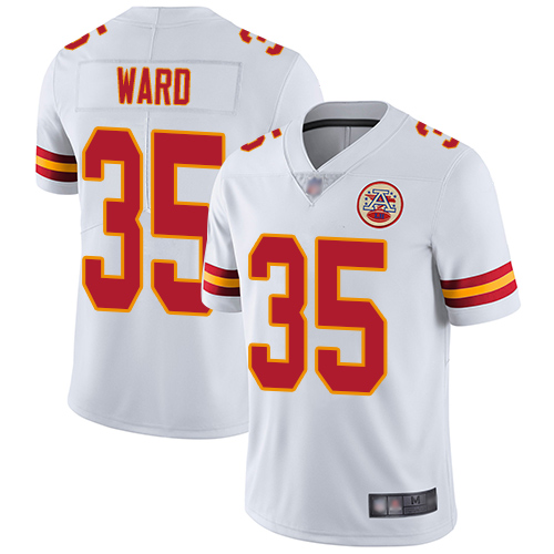 Men Kansas City Chiefs #35 Ward Charvarius White Vapor Untouchable Limited Player Football Nike NFL Jersey